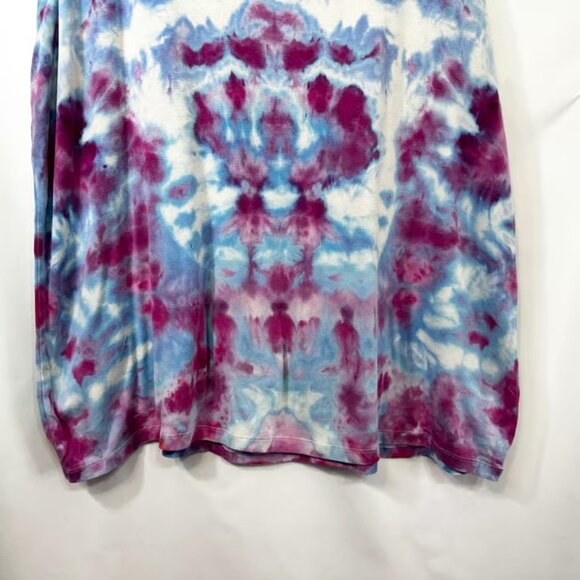 Ava & Viv Plus Size 2X Tank Top Tie Dye Handmade Blue Purple Hippie Boho - Picture 3 of 4